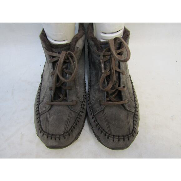 Skechers Womens Size 8.5 Brown Suede Lace Up Ankle Shoes - Picture 6 of 11